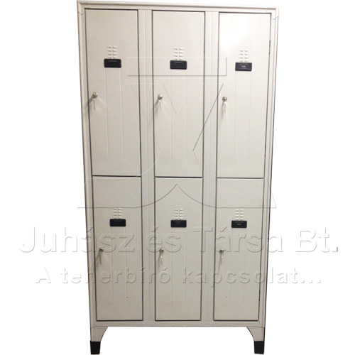 Öltözőszekrény 6 ajtós 1800x600x500mm