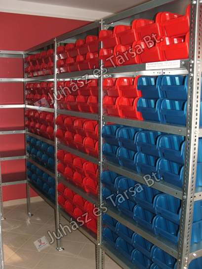 Salgó csavarkötésű polcrendszer